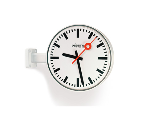Uhr solide Verarbeitung einseitig doppelseitig LED IP54 EN60529 Gesitrel Peweta Bodet Zuerich Schaffhausen