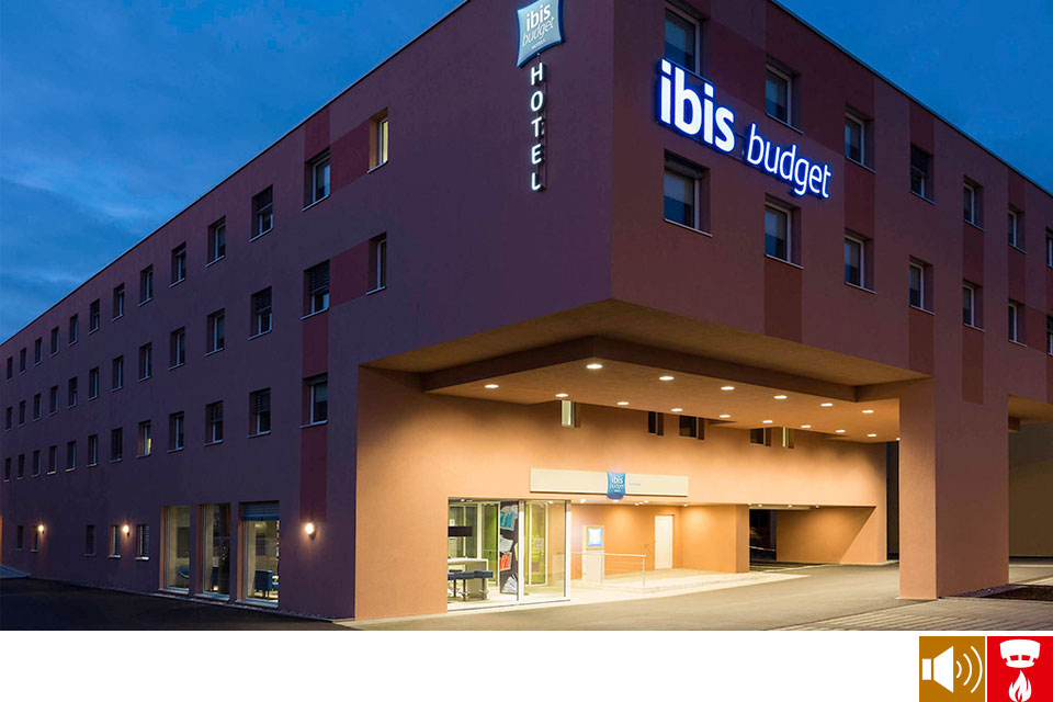 IBIS Hotel Zuerich Flughafen Beschallung Brandschutz